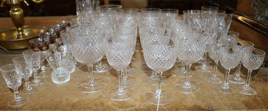 An Edwardian part suite of glasses